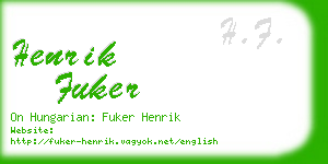 henrik fuker business card